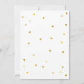 Oh Baby Chic Script Gold Liebe Heart Baby Dusche Einladung (Rückseite)