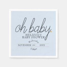 Oh Baby Chic Script Gold Liebe Heart Baby Dusche Serviette