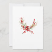 Oh! Baby Christmas Floral Baby Dusche Einladung (Rückseite)