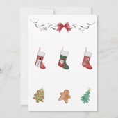 Oh, Baby! Christmas Sock Baby Dusche Party Einladung (Rückseite)