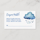 Oh Baby Cloud Baby Dusche Windel-Gewinnspiel Begleitkarte (Vorderseite)