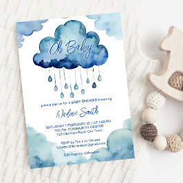 Oh Baby Cloud Baby Duschvorschau Einladung