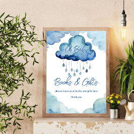 Oh Baby Cloud Babyduschbücher und Geschenkschild Poster