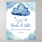 Oh Baby Cloud Babyduschbücher und Geschenkschild Poster (Vorne)