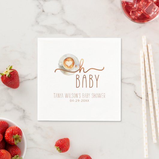 Oh Baby Coffee Baby Dusche Serviette (Beispiel)