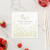 Oh Baby Confetti Baby Shower Napkin | Korallenminz Serviette (Beispiel)