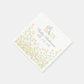 Oh Baby Confetti Baby Shower Napkin | Korallenminz Serviette (Ecke)