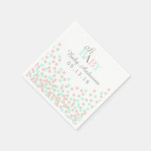 Oh Baby Confetti Baby Shower Napkin | Rosa Blau Serviette (Ecke)