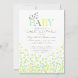 Oh Baby Confetti | Moderne Kinderdusche Einladung