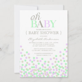 Oh Baby Confetti | Moderne Kinderdusche Einladung