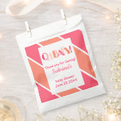 Oh Baby Coral Modern Baby Dusche Gefallen Tasche Geschenktütchen (Ausgeschnitten)