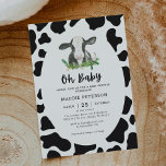 Oh Baby Cow Theme Boy Baby Shower Invitation Einladung<br><div class="desc">Celebrate your baby boy with Holy Cow Boy Cow Theme Baby Shower Invitation. The design is perfect for any baby shower,  and comes with matching labels to share the happy news.</div>