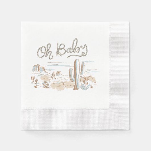 Oh Baby Cowboy Desert Napkin Serviette (Vorderseite)