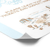 Oh Baby Cowboy Shower Diaper Raffle Poster (Ecke)