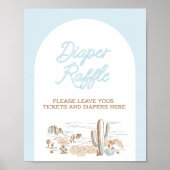 Oh Baby Cowboy Shower Diaper Raffle Poster (Vorne)