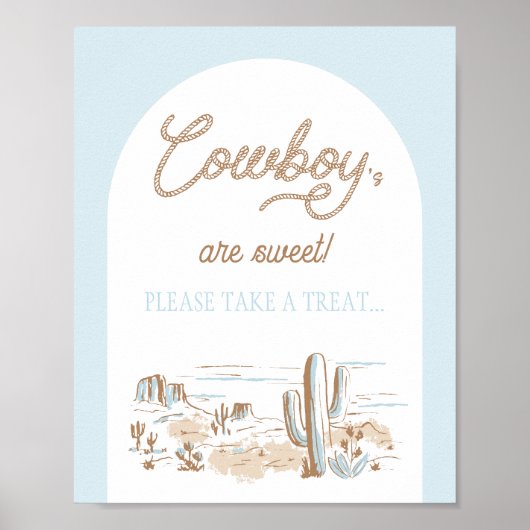 Oh Baby Cowboy Shower Rope Favor Poster (Vorne)