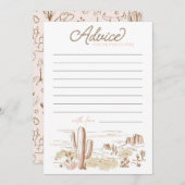 Oh Baby Cowgirl Baby Shower Advice for Parents Mitteilungskarte (Vorne/Hinten)