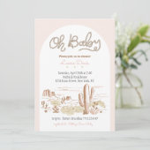 Oh Baby Cowgirl Shower Invitation Einladung (Stehend Vorderseite)