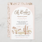 Oh Baby Cowgirl Shower Invitation Einladung (Vorne/Hinten)