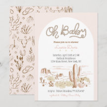 Oh Baby Cowgirl Shower Invitation