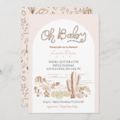 Oh Baby Cowgirl Shower Invitation Einladung (Vorne/Hinten)