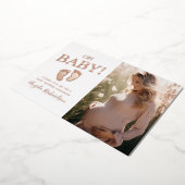 Oh Baby Custom Foto Babydusche Folieneinladung (Gedreht)