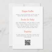 Oh Baby Cute Axolotl QR Code Baby Shower Einladung (Rückseite)