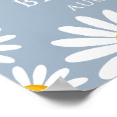 Oh Baby Daisy Blue Baby Dusche Begrüßungszeichen Poster (Ecke)