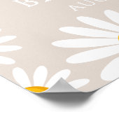 Oh Baby Daisy Neutral Baby Dusche Begrüßungszeiche Poster (Ecke)