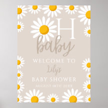 Oh Baby Daisy Neutral Baby Dusche Begrüßungszeiche