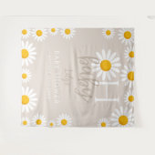 Oh Baby Daisy Neutral Baby Dusche Foto Hintergrund Wandteppich (Vorderseite (Horizontal))