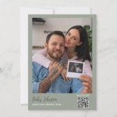 Oh Baby Daisy Neutral Baby Shower Foto QR Code Einladung (Rückseite)