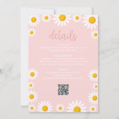 Oh Baby Daisy Pink Babydusche in einem Einladung (Rückseite)