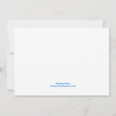 Oh Baby, das moderne blaue Foto - Geburtserklärung Ankündigung (Rückseite)