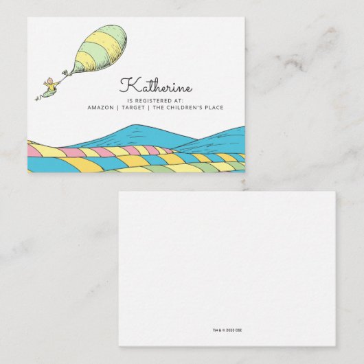 Oh, Baby, die Orte, an denen Sie eine Babydusche m Begleitkarte (Vorne/Hinten)