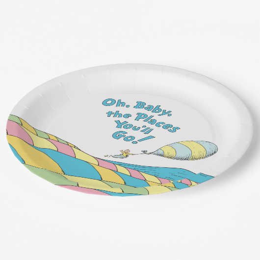 Oh, Baby, die Orte, an denen Sie eine Babydusche m Pappteller (Schrägansicht)