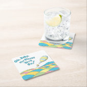 Oh, Baby, die Orte, an denen Sie eine Babydusche m Rechteckiger Pappuntersetzer (Vor Ort)