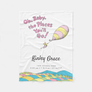 Oh, Baby, die Orte, an die du gehst! Geburtsstatis Fleecedecke