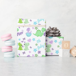 Oh Baby Dinosaur Baby Dusche Geschenkpapier