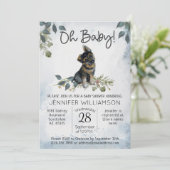 Oh, Baby! Dog Baby Shower German Shepherd Einladung (Stehend Vorderseite)