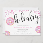 Oh Baby Donut Baby Duschmädchen Einladung (Vorderseite)
