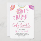 Oh Baby Donut Baby Sprinkle Einladung (Vorderseite)