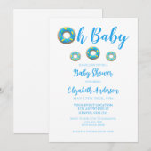 Oh Baby Donut Babydusche Einladung (Vorne/Hinten)