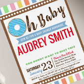 Oh Baby Donut Boy Blue Baby Dusche Einladung