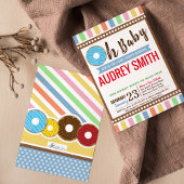 Oh Baby Donut Boy Blue Baby Dusche Einladung