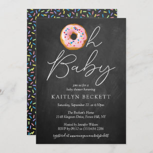 Oh Baby Donut Sprinkle Baby Dusche Einladung