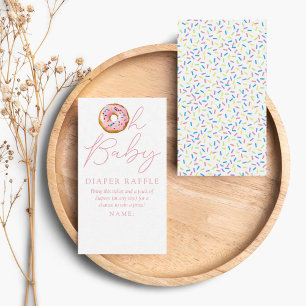 Oh Baby Donut Sprinkle Baby Shower Windel-Raffle-T Begleitkarte