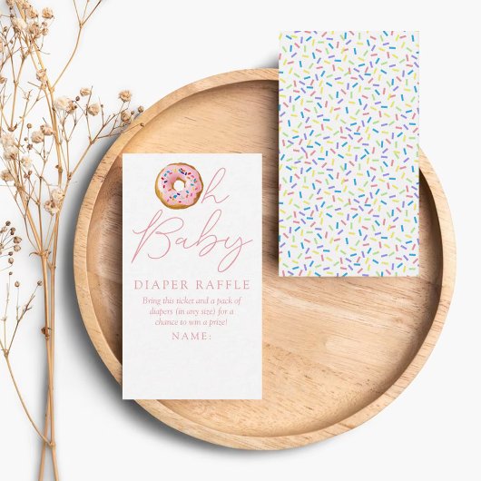 Oh Baby Donut Sprinkle Babydusche Windelwanne Begleitkarte