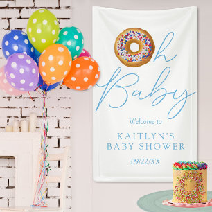 Oh Baby Donut Sprinkle Boys Baby Dusche Willkommen Banner