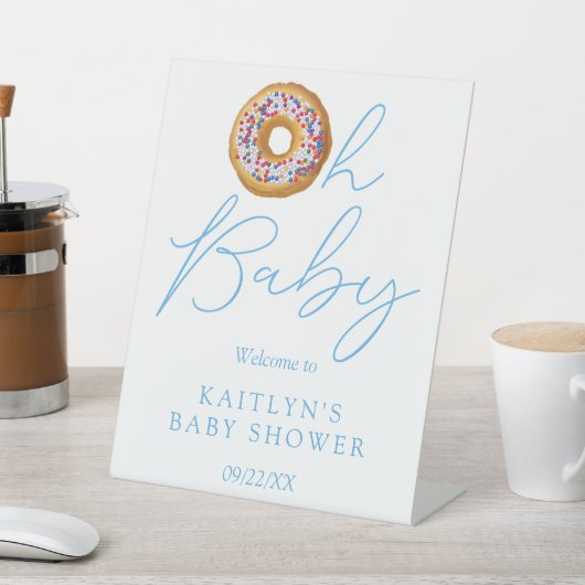 Oh Baby Donut Sprinkle Boys Baby Dusche Willkommen Sockelschild (In SItu)